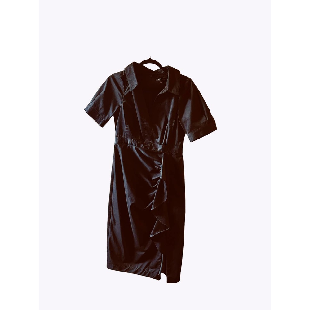 Nanette Lepore Size 4 Black Wrap Dress